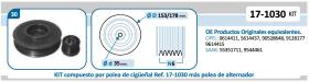 IJS 171030KIT - KIT POLEA CIGUEÑAL + POLEA ALTERNA. ADAP. A OPEL - SAAB