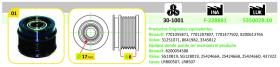 IJS 301001 - POLEA ALTERNADOR RENAULT - MITSUBISHI - VOLVO