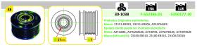  301038 - POLEA ALTERNADOR NISSAN - MITSUBISHI