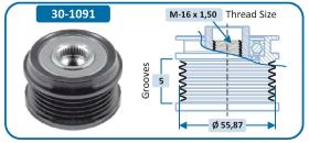 IJS 301091 - POLEA ALTERNADOR AUDI - SKODA - VW