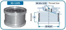 IJS 301105 - POLEA ALTERNADOR NISSAN