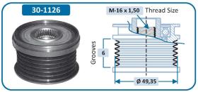 IJS 301126 - POLEA ALTERNADOR AUDI - SEAT - SKODA - VW