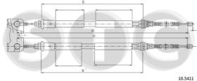 STC T481837 - CABLE FRENO ESCORT ALL 1,4I-1,6I-1,8TD (DRUM BRAKE) MOD. RHD