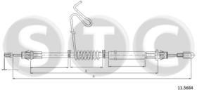 STC T481859 - CABLE FRENO TRANSIT ALL RWD VAN 460E SX-LH