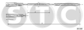 STC T483615 - CABLE EMBRAGUE TRANSPORTER 2,0