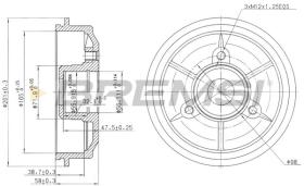 BREMSI CR5024 - TAMBOR DE FRENO DIA.165 X 58/38,5 CITROEN PEUGEO