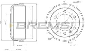 BREMSI CR5083 - TAMBOR DE FRENO DIA.254 X 122.5/96.5 ALFA IVECO