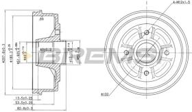 BREMSI CR5168 - TAMBOR DE FRENO DIA.180.2 X 83/53.5 RENAULT CLIO