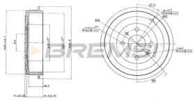 BREMSI CR5264 - TAMBOR DE FRENO DIA.203 2 X 61/48 5 ALFA FIAT LA