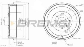 BREMSI CR5267 - TAMBOR DE FRENO DIA.228 3 X 61/48 RENAULT FIAT