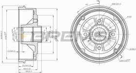 BREMSI CR5395 - TAMBOR DE FRENO DIA.180 2 X 83/51 5 DACIA RENAUL