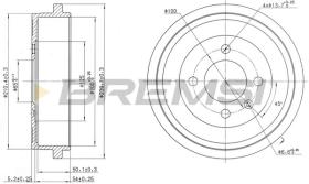  CR5441 - TAMBOR DE FRENO DIA.200 X 59/50.5 SEAT VW