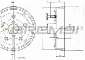  CR5521 - TAMBOR DE FRENO DIA.228X61/49 SUZUKI SAMURAI