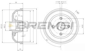  CR5600 - TAMBOR DE FRENO DIA.200 X 84/34 OPEL VAUXHALL