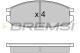 BREMSI BP3069 - JGO.PAST.FRENO NISSAN VANNETTE